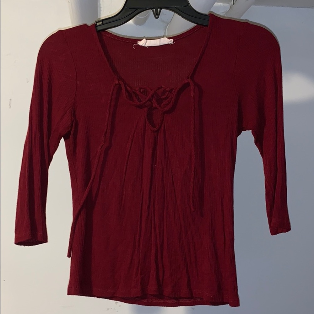 Burgundy crop top